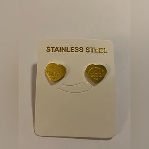 Gold Tiffany & Co. heart earrings COPIES